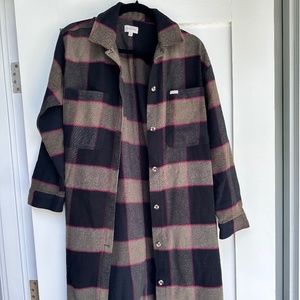 Brixton Plaid Long Jacket